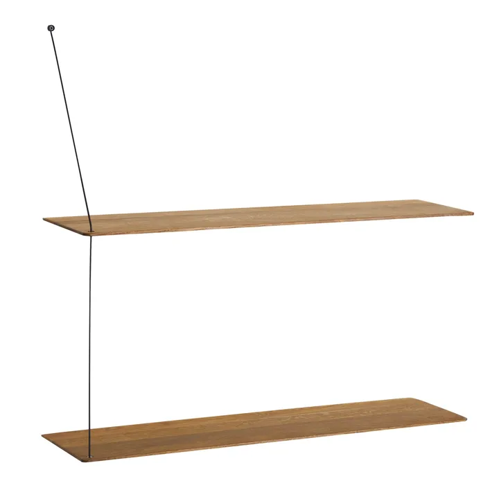 Stedge hylde - Røget eg, 80 cm - Woud