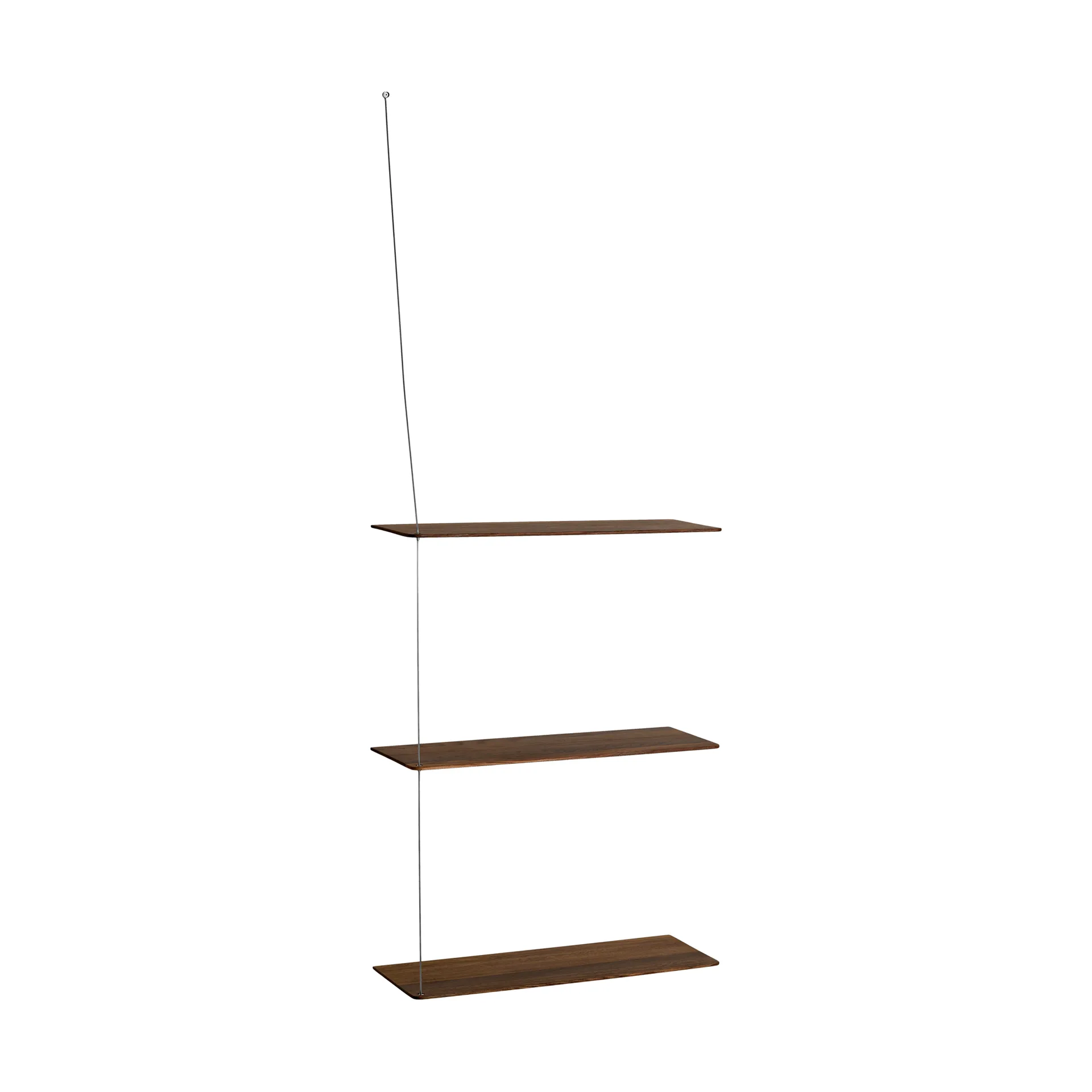 Stedge hylde, Røget eg-børstet stål, 60 cm, 3 hylder Woud