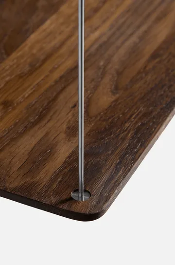Stedge hylde - Røget eg-børstet stål, 60 cm, 3 hylder - Woud