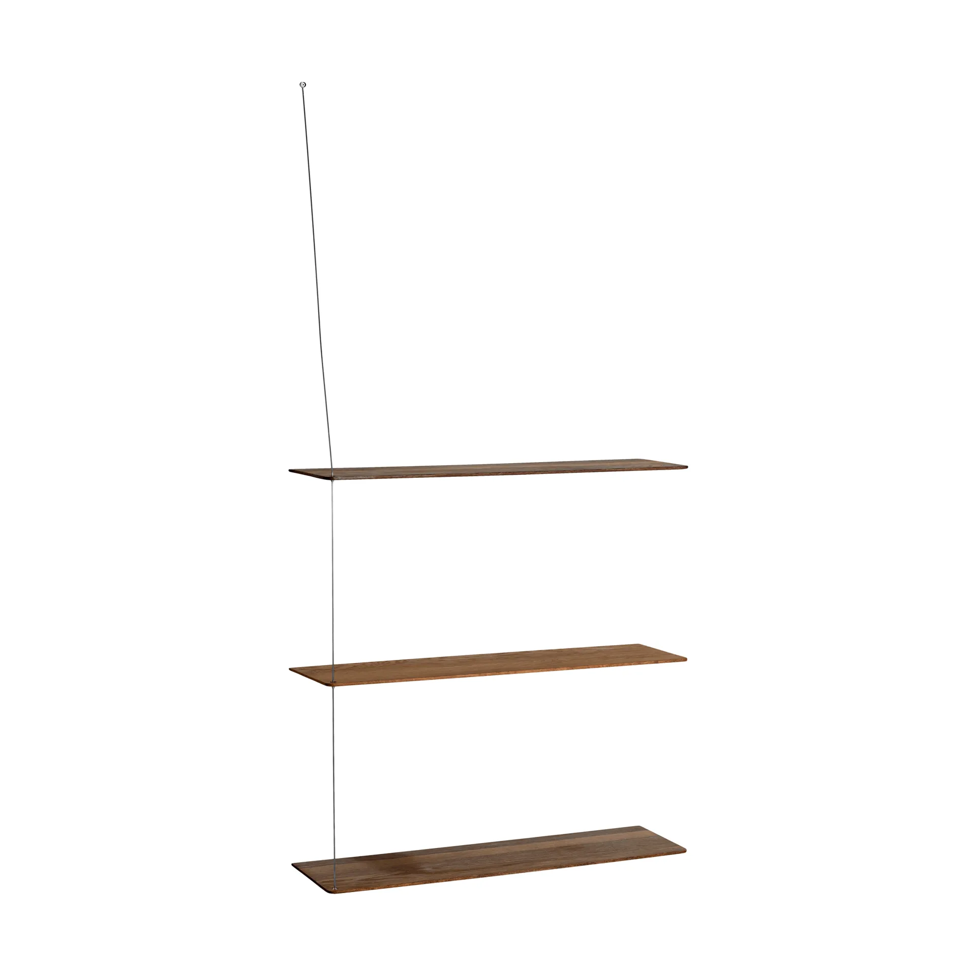 Stedge hylde, Røget eg-børstet stål, 80 cm, 3 hylder Woud
