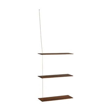 Stedge hylde - Røget eg-messing, 60 cm, 3 hylder - Woud