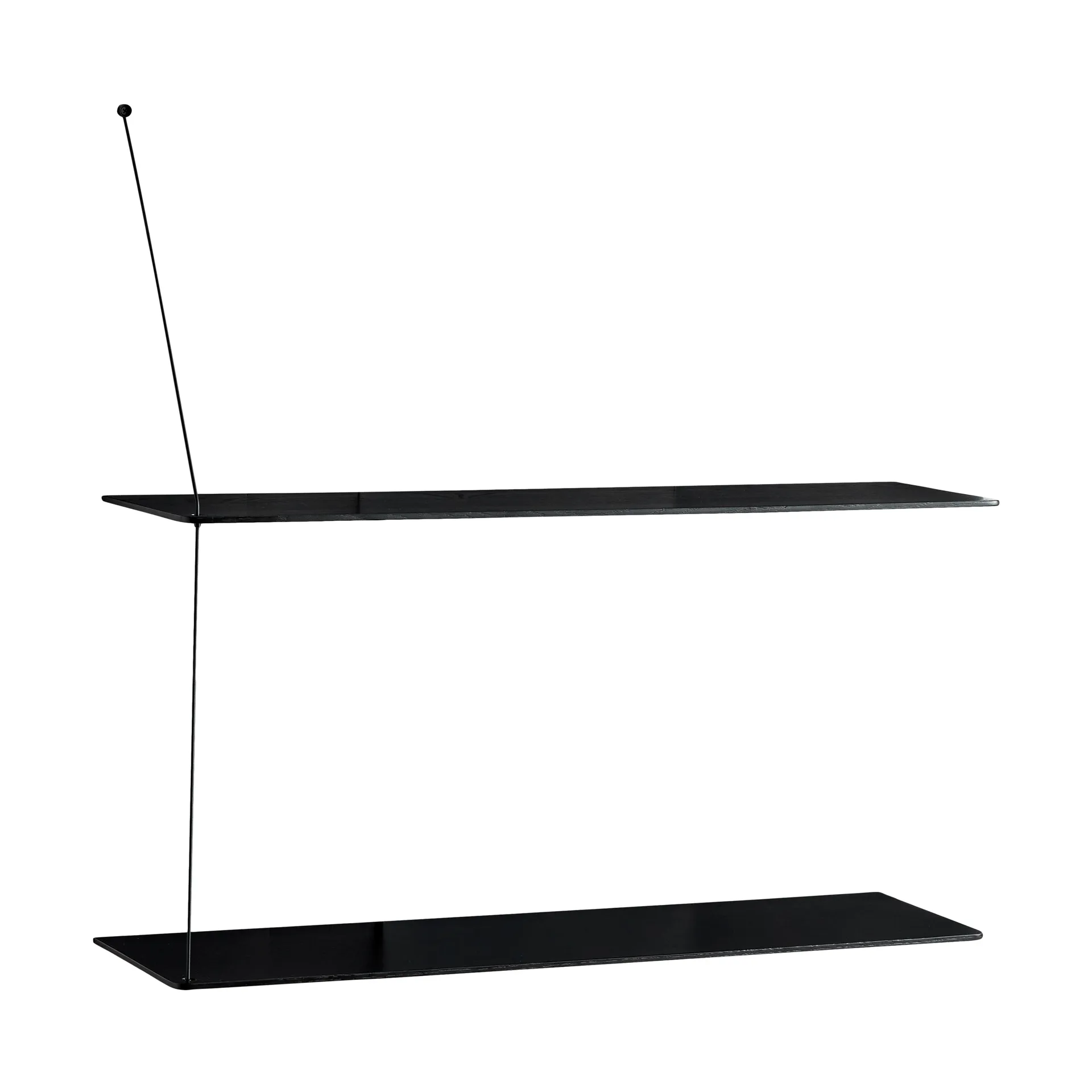 Stedge hylde, Sort eg, 80 cm, 2 hylder Woud