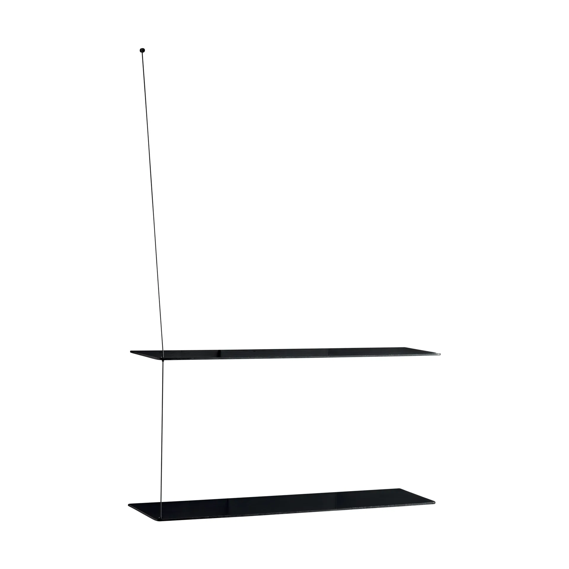 Stedge hylde, Sort eg, 80 cm, 2 hylder Woud