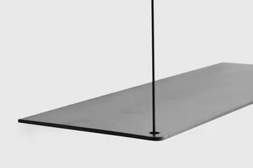 Stedge hylde - Sort eg, 80 cm, 2 hylder - Woud