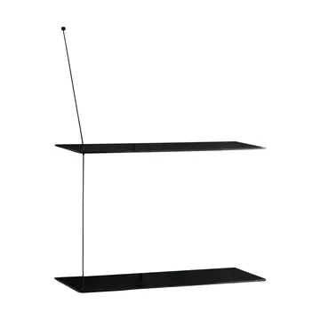 Stedge hylde - Sort eg-sort, 2 hylder, 60 cm - Woud