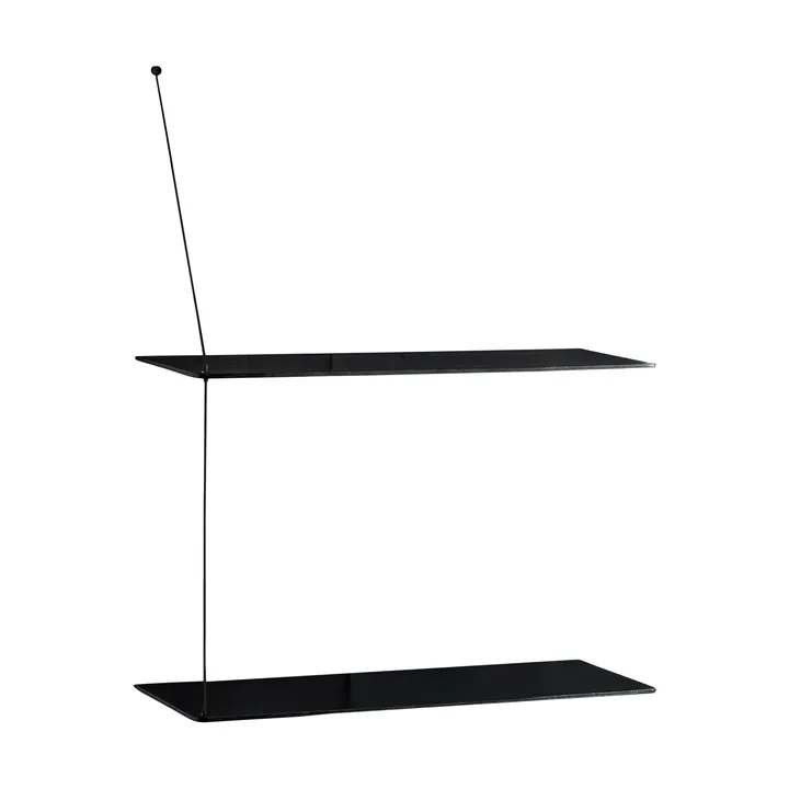 Stedge hylde - Sort eg-sort, 2 hylder, 60 cm - Woud