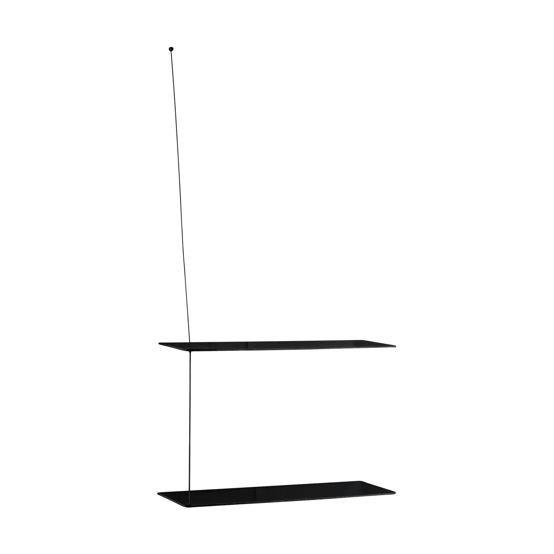 Stedge hylde, Sort eg-sort, 2 hylder, 60 cm Woud