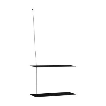 Stedge hylde - Sort eg-sort, 2 hylder, 60 cm - Woud