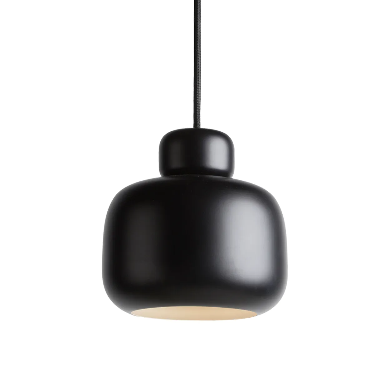Woud Stone loftslampe large Black