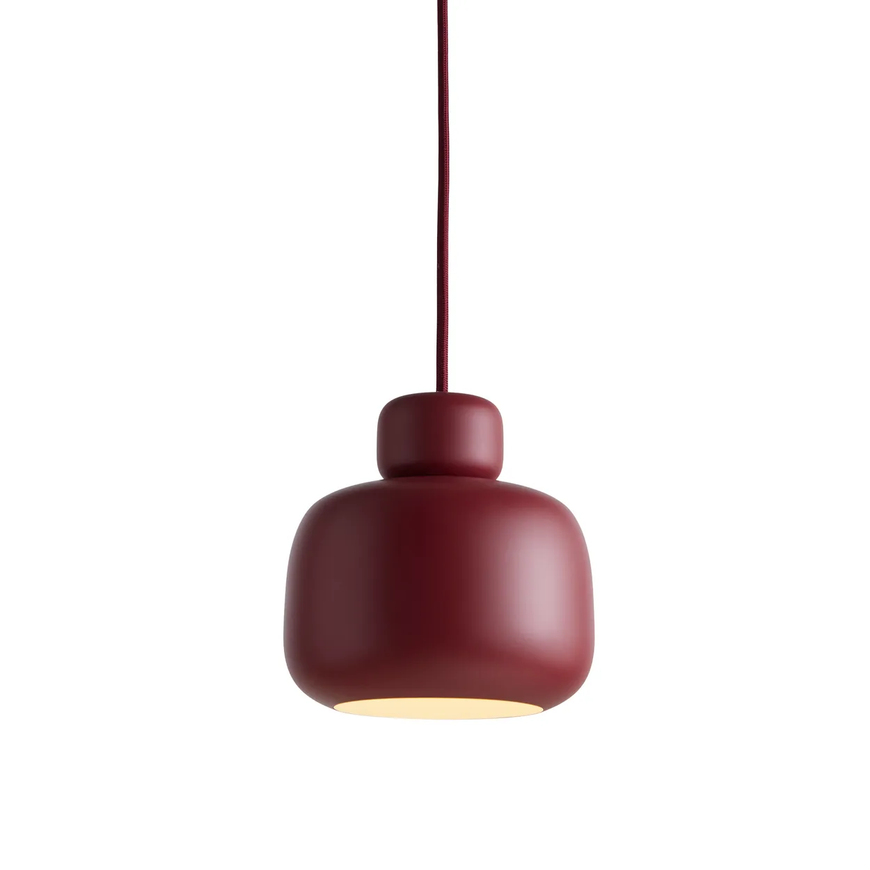 Woud Stone loftslampe small Deep red