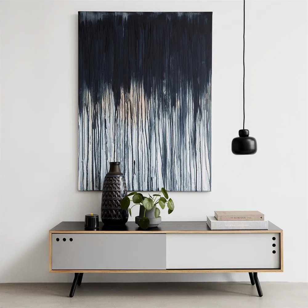 Stone loftslampe small, sort Woud