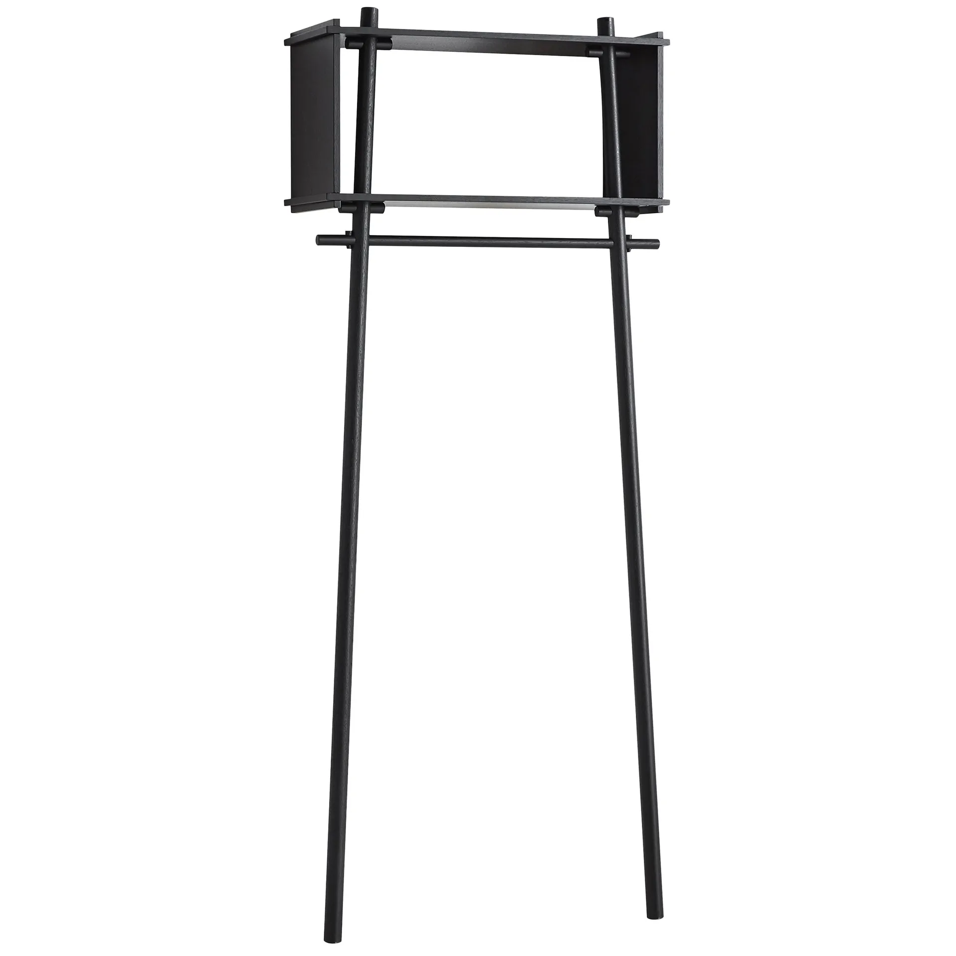 Töjbox tøjstativ, sortmalet eg Woud