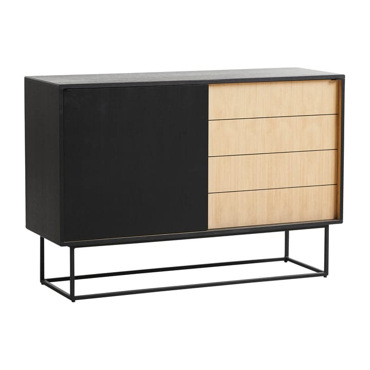 Virka sideboard, højt 120 cm - Sort/Eg - Woud