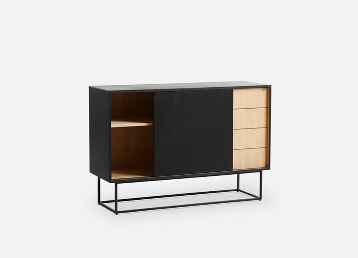 Virka sideboard, højt 120 cm, Sort/Eg Woud
