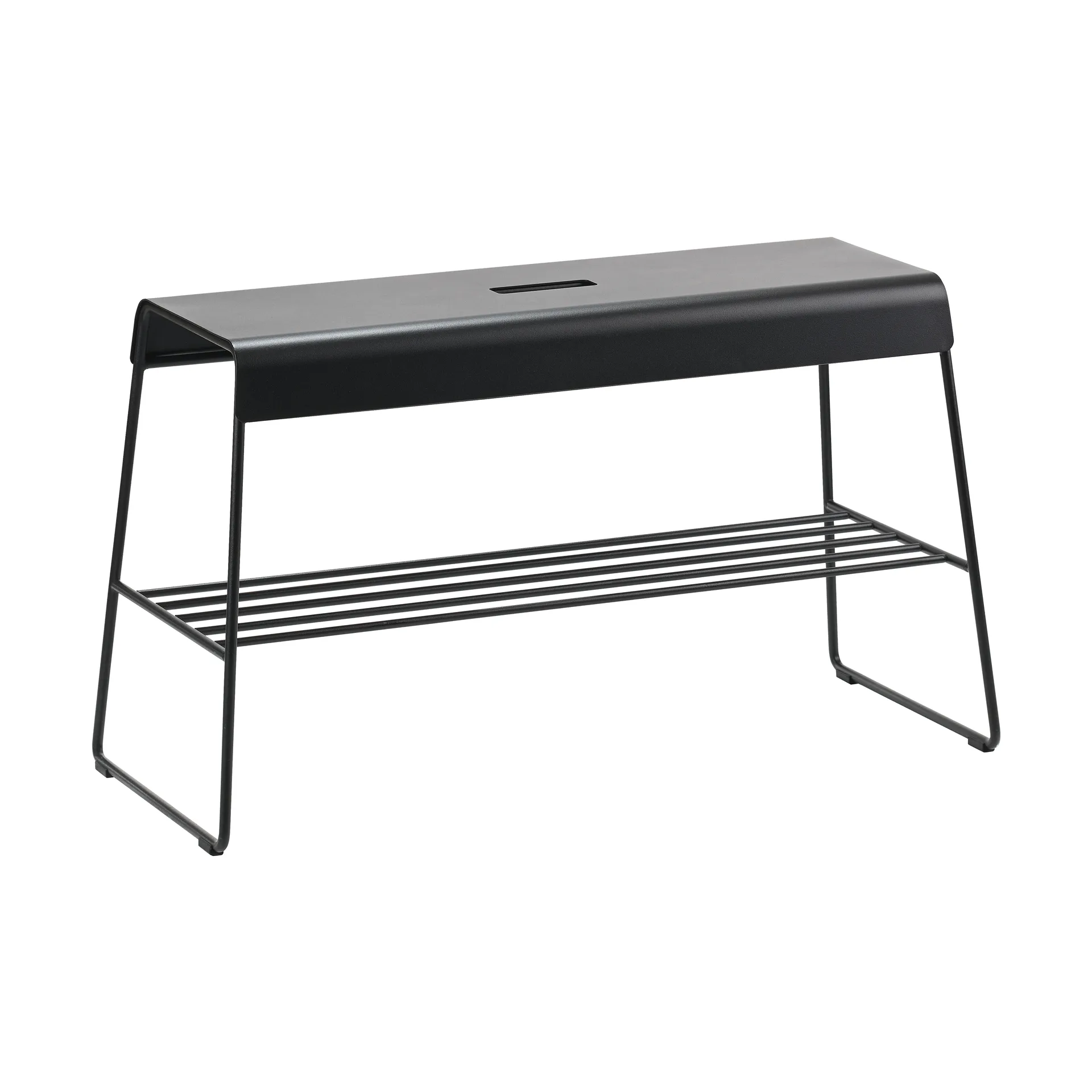 A-bench outdoor bænk med hylde 45 cm, Black Zone Denmark