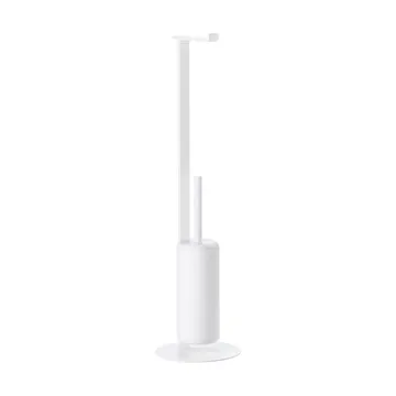 Rim toiletrulleholder med børste - White - Zone Denmark