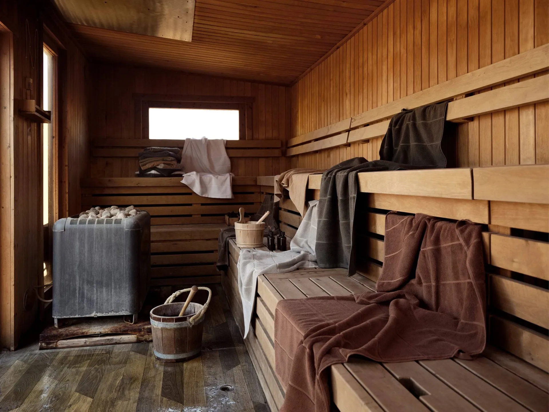 Sauna håndklæde, Grey-blue fog-soft grey, 70x140 cm Zone Denmark