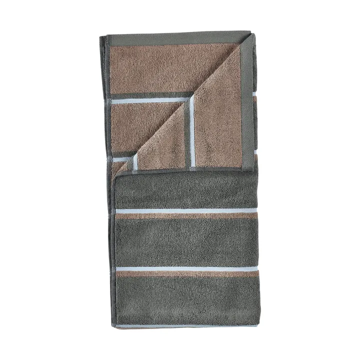 Sauna håndklæde - Olive green-taupe-blue fog, 50x100 cm - Zone Denmark