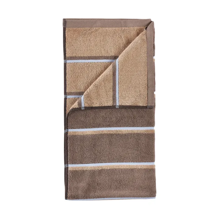 Sauna håndklæde - Taupe-camel-sky blue, 50x100 cm - Zone Denmark