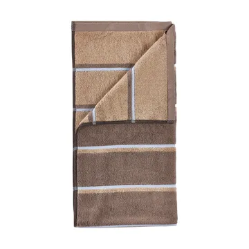 Sauna håndklæde - Taupe-camel-sky blue, 70x140 cm - Zone Denmark