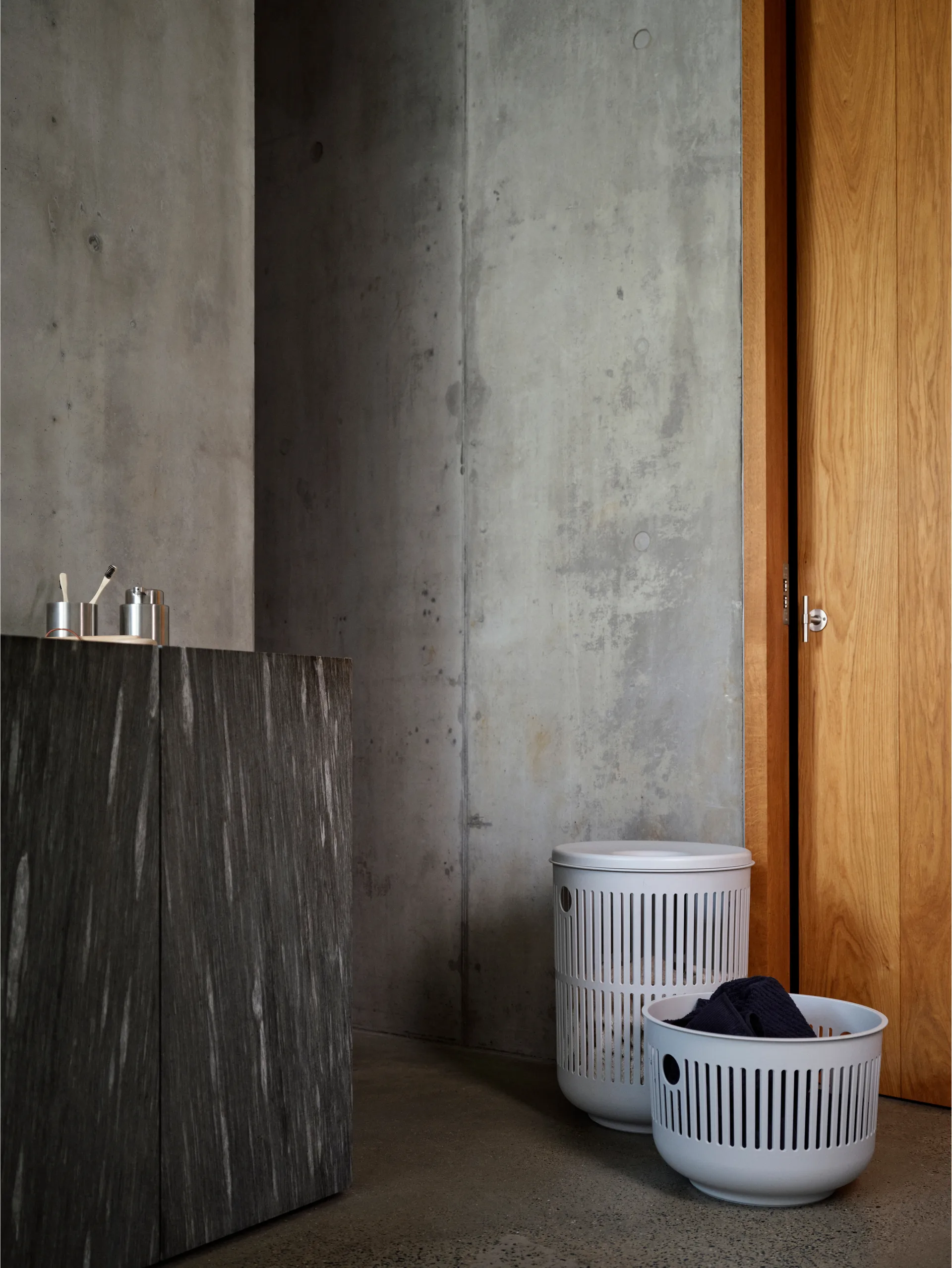 Ume vasketøjskurv Ø40x29 cm, Soft Grey Zone Denmark