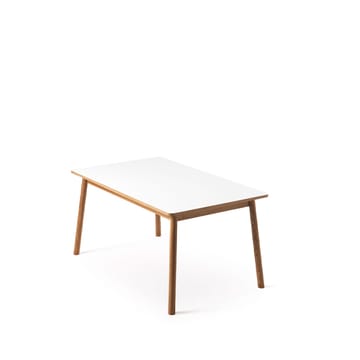 Dino+ spisebord med tillægsplade - hvid, egetræsstel, 2 tillægsplader - Zweed