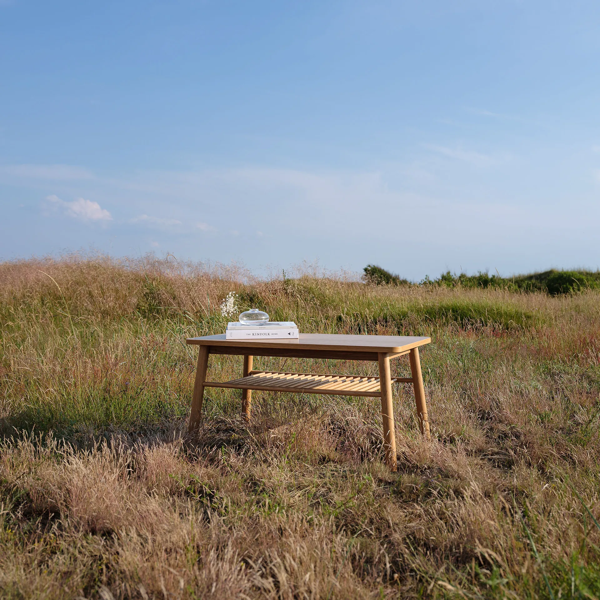 Mino sofabord, hvid/egetræ Zweed