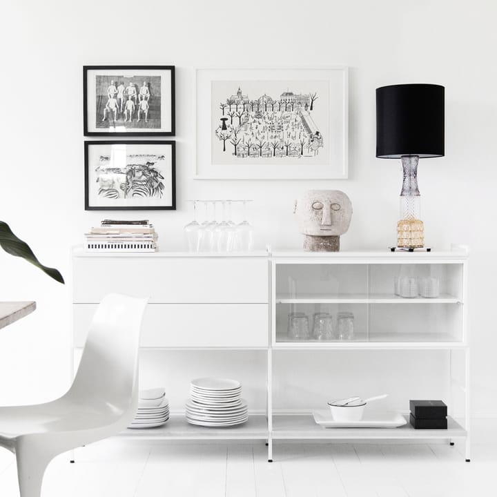 Molto 560 hyldeplan, hvid, inkl. hvid metalramme Zweed
