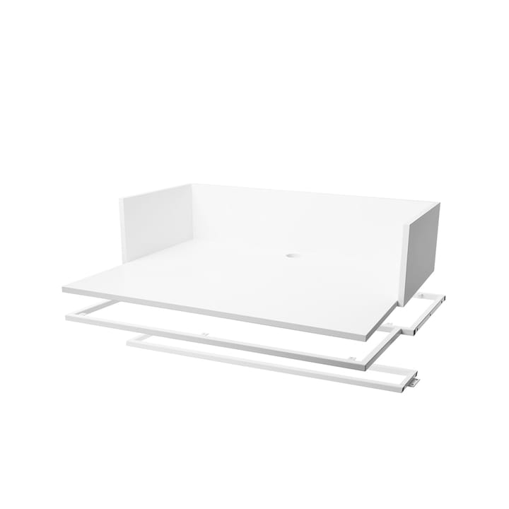 Molto skrivebordsmodul 840 - hvid, inkl. hvide metalrammer - Zweed