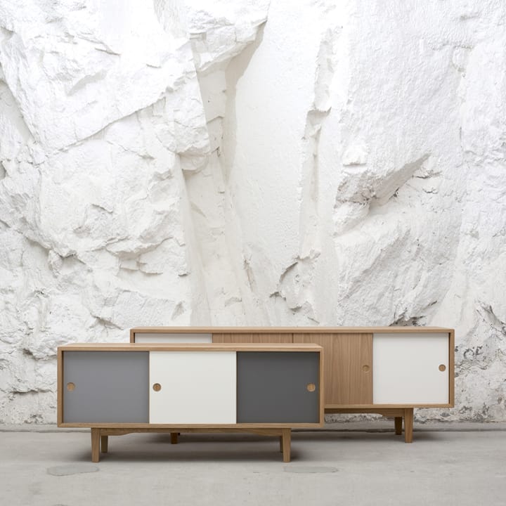 Moodi 180 sideboard, hvid/egetræ, egetræsramme Zweed