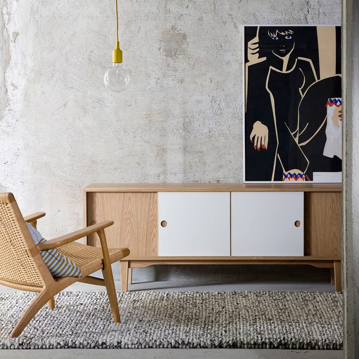 Moodi 180 sideboard, hvid/egetræ, egetræsramme Zweed
