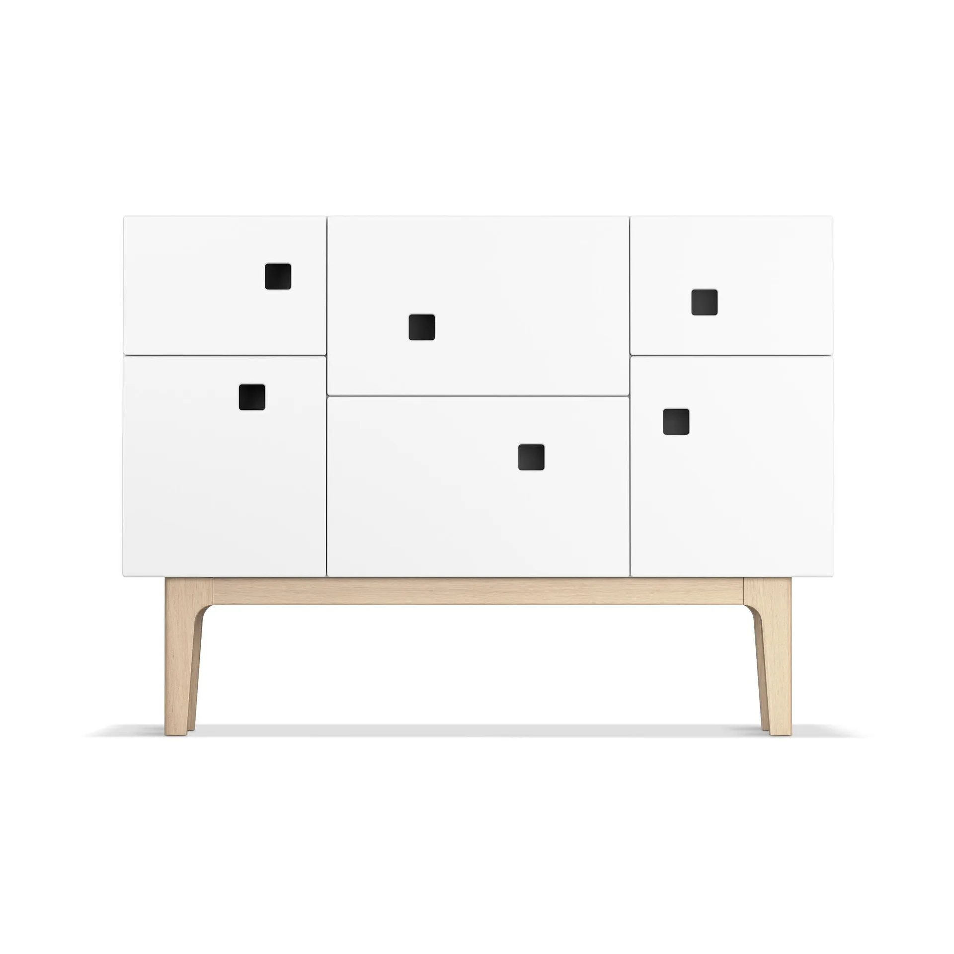 Peep C2 skab, hvid, hvidpigmenteret egetræ Zweed