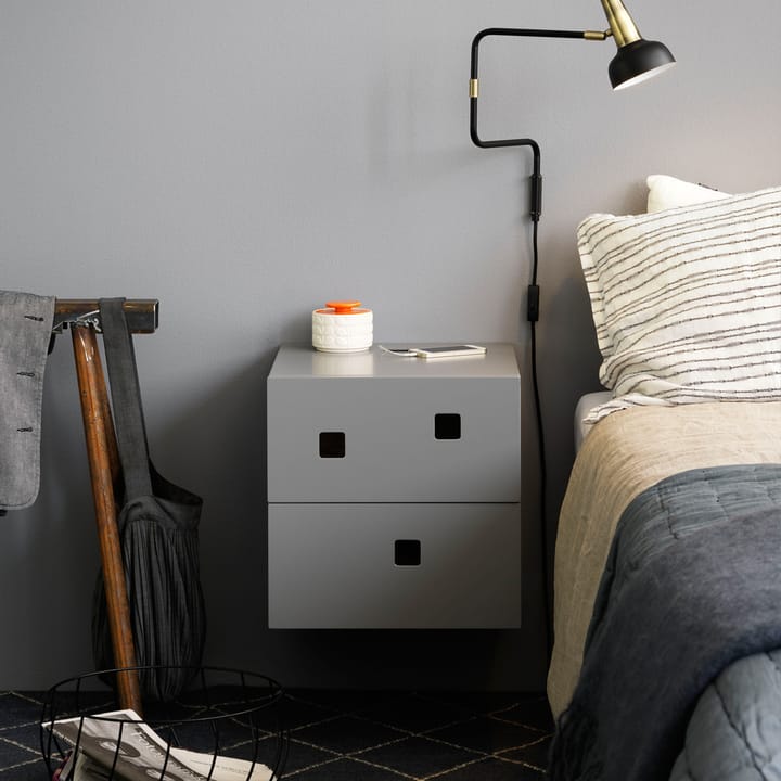 Peep S1 sengebord væghængt, slate grey Zweed