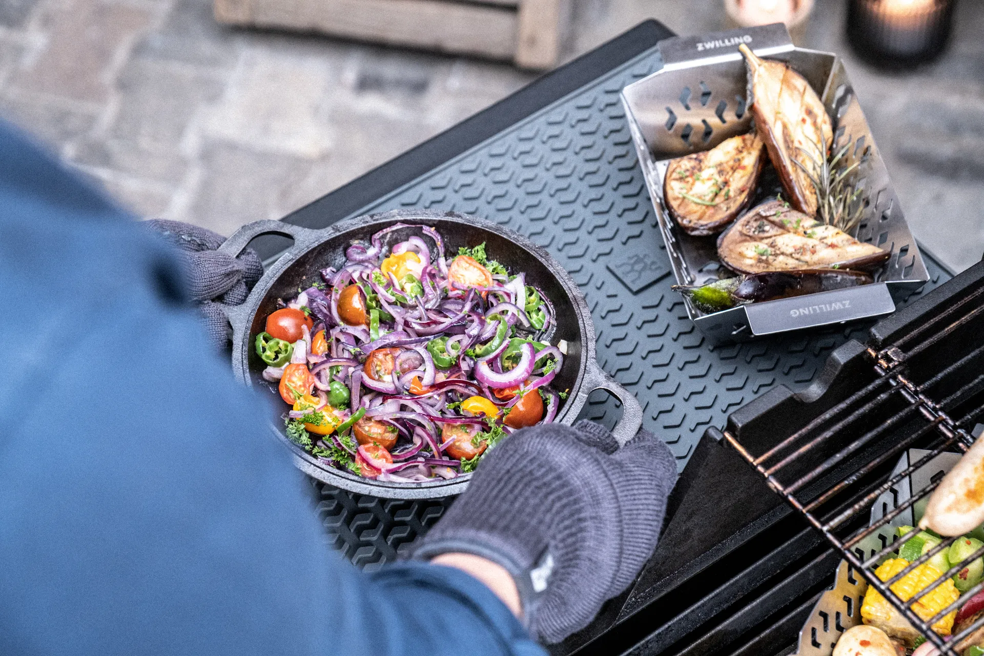 Zwilling BBQ+ non slip silikonemåtte 45x31 cm, Grå Zwilling