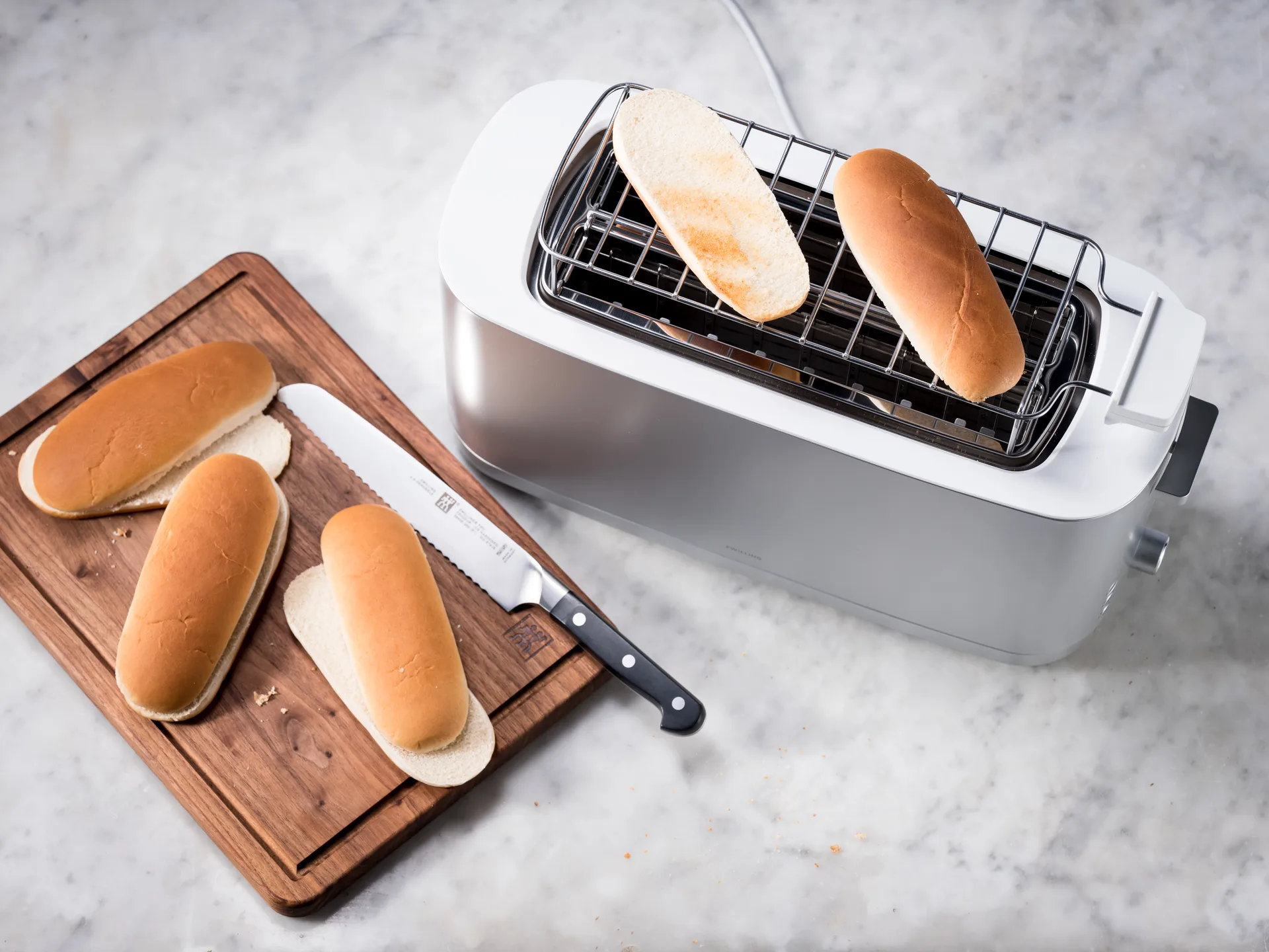 Zwilling brødrister med brødvarmer 2 korte rum, Sølv Zwilling