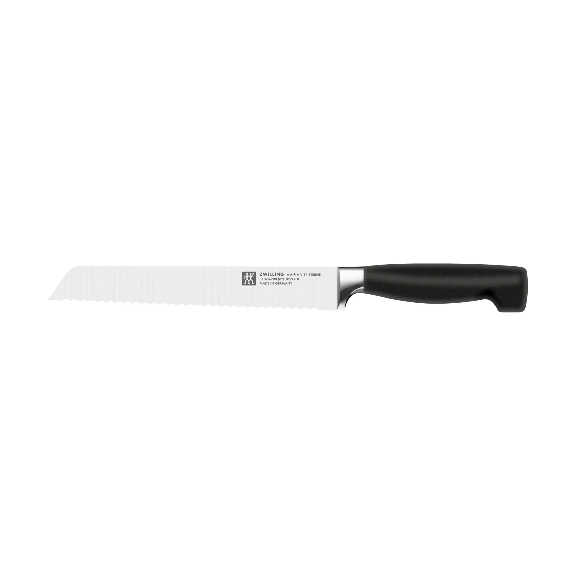 Zwilling Four star brødkniv 20 cm, Sort-rustfrit stål Zwilling