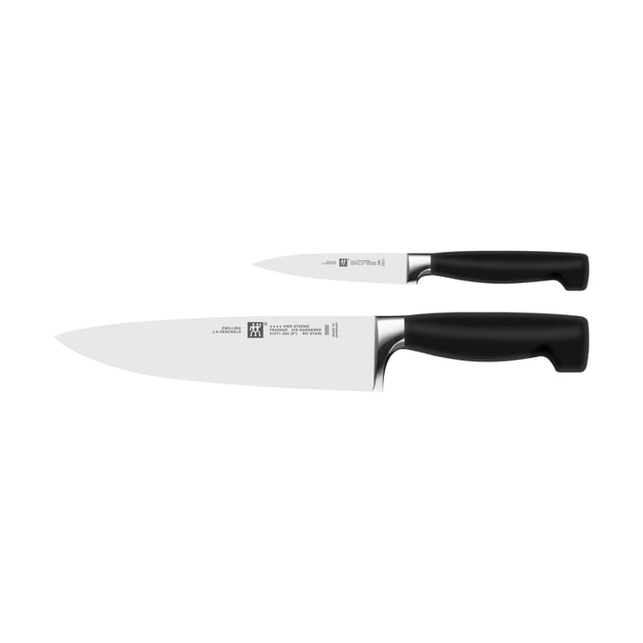 Zwilling Four star knivsæt 2 dele - Sort-rustfrit stål - Zwilling