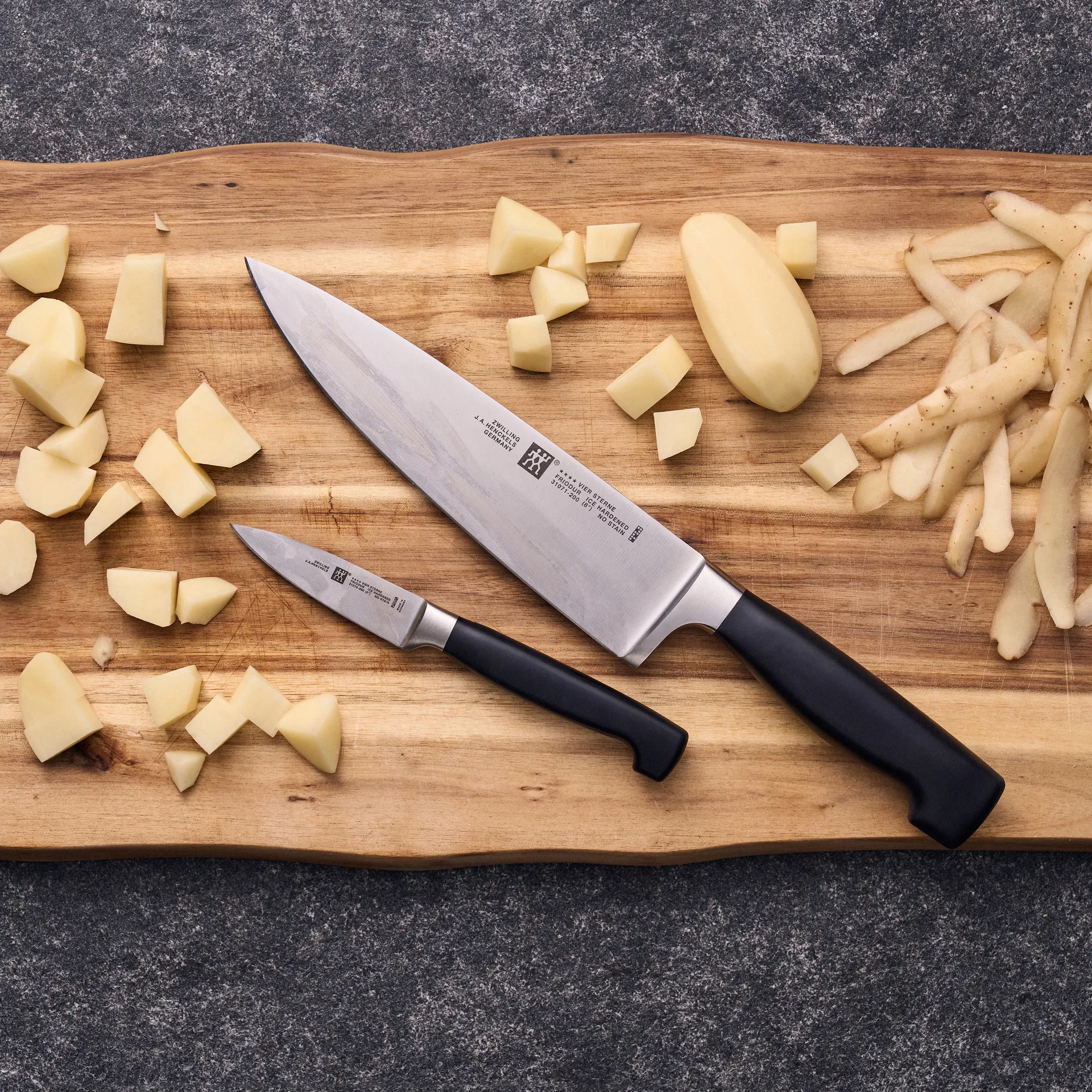 Zwilling Four star knivsæt 2 dele, Sort-rustfrit stål Zwilling