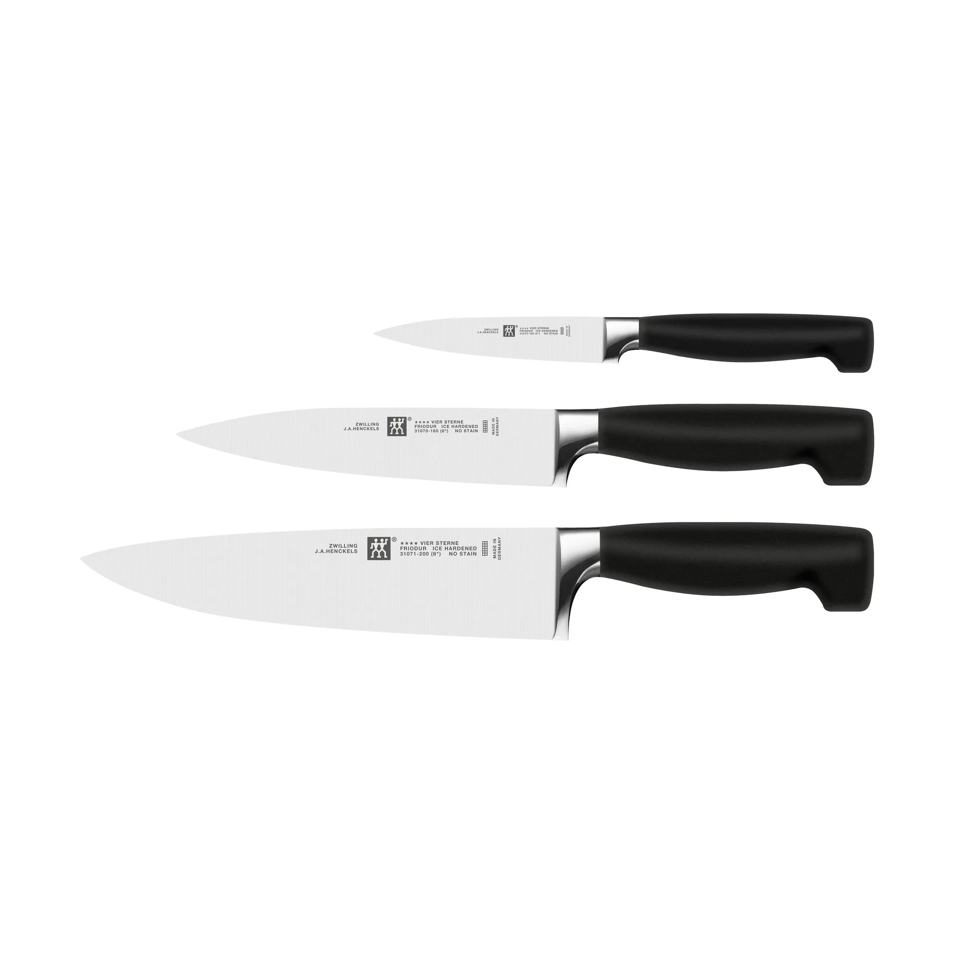 Zwilling Four star knivsæt 3 dele, Sort-rustfrit stål Zwilling