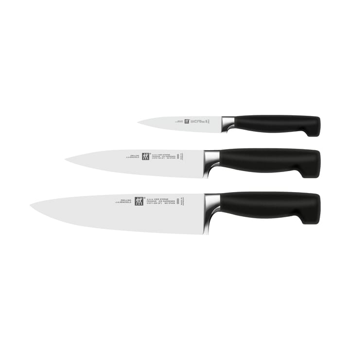 Zwilling Four star knivsæt 3 dele - Sort-rustfrit stål - Zwilling
