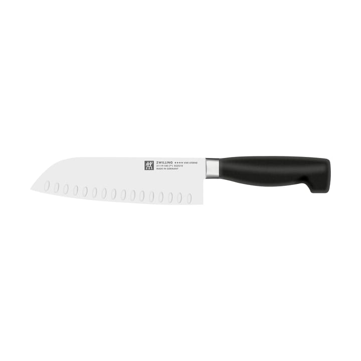 Zwilling Four star santokukniv 18 cm - Sort-rustfrit stål - Zwilling