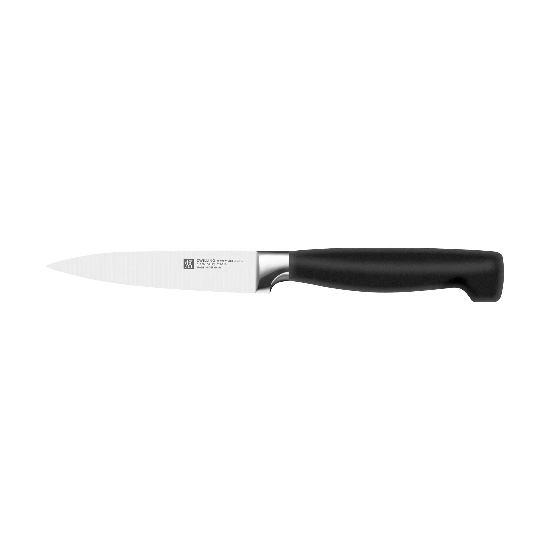 Zwilling Four star skrællekniv 10 cm, Sort-rustfrit stål Zwilling