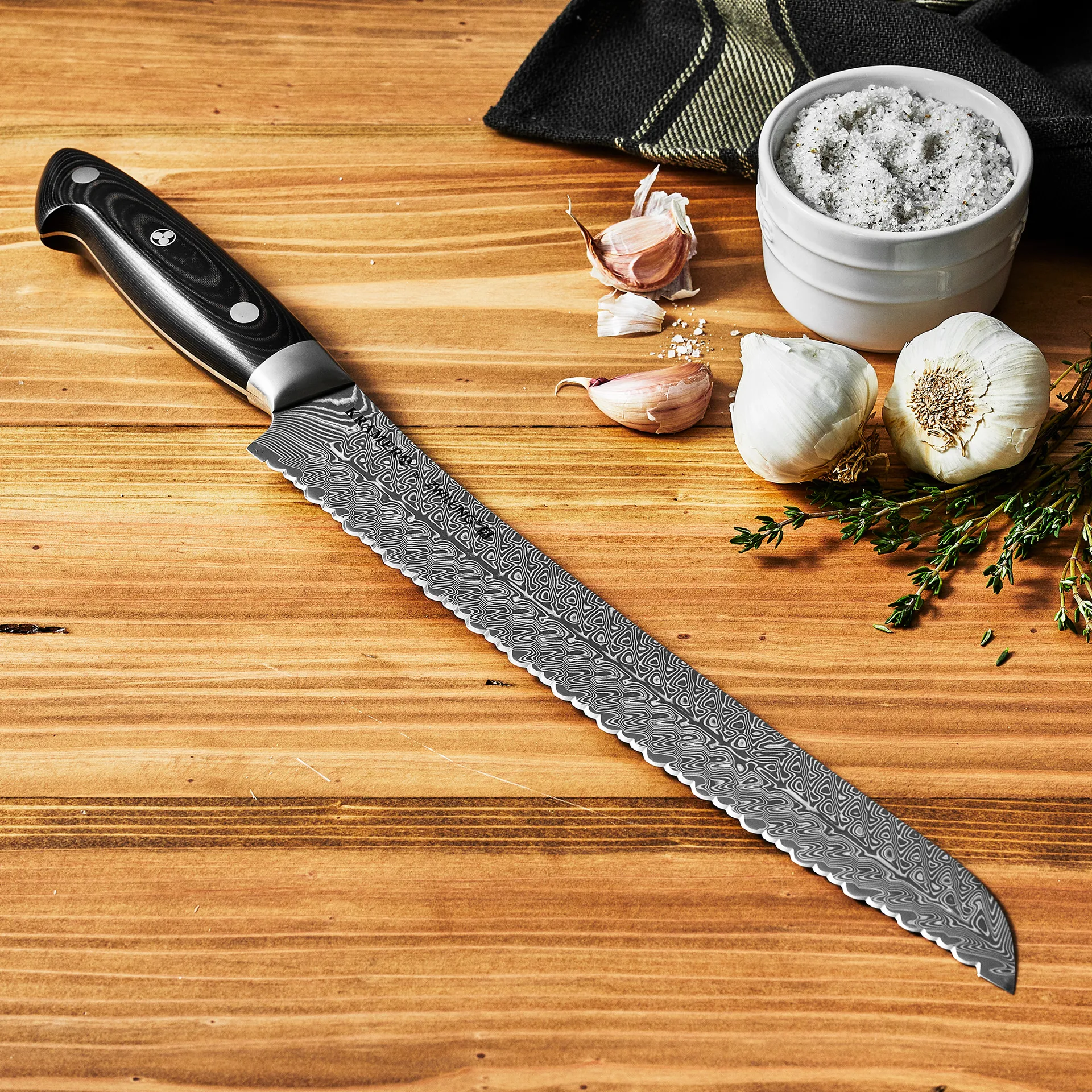 Zwilling Kramer euro stainless brødkniv 26 cm, Damaskus-sort Zwilling