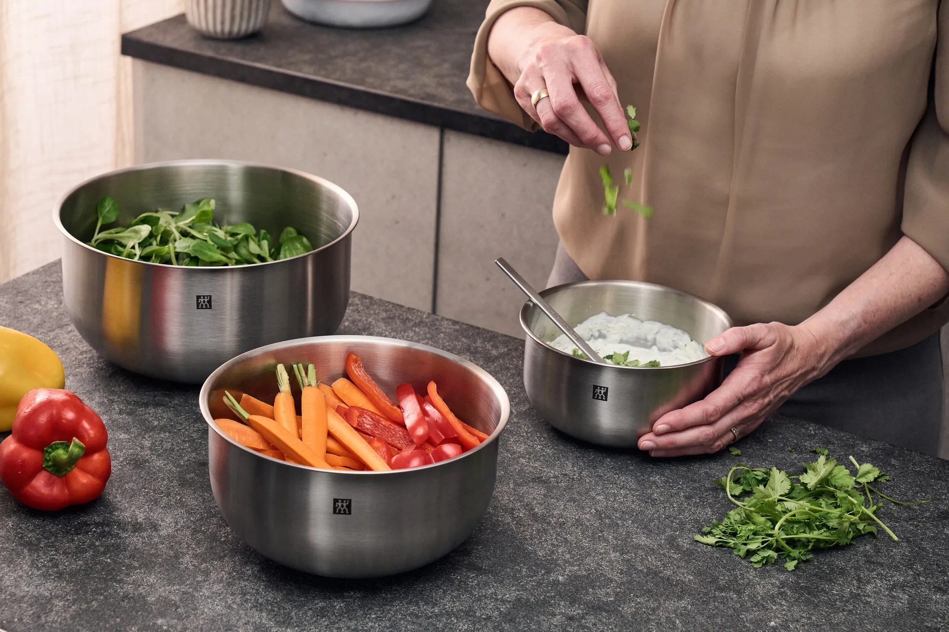 Zwilling Prep skål sæt 3 dele, Rustfrit stål Zwilling