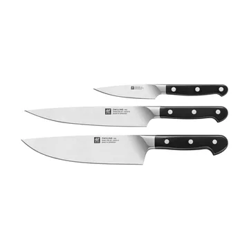 Zwilling Pro knivsæt 3 dele - Sort-rustfrit stål - Zwilling