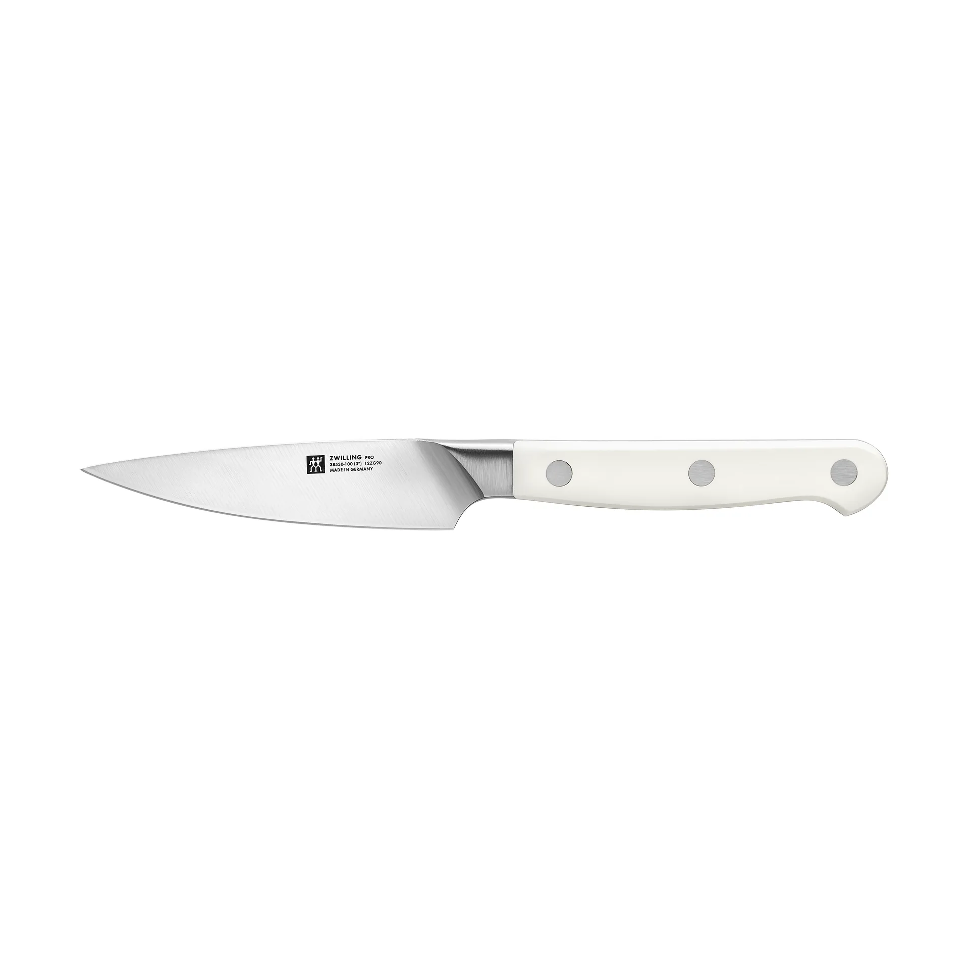 Zwilling Pro le Blanc skrællekniv 10 cm, Hvid-rustfrit stål Zwilling