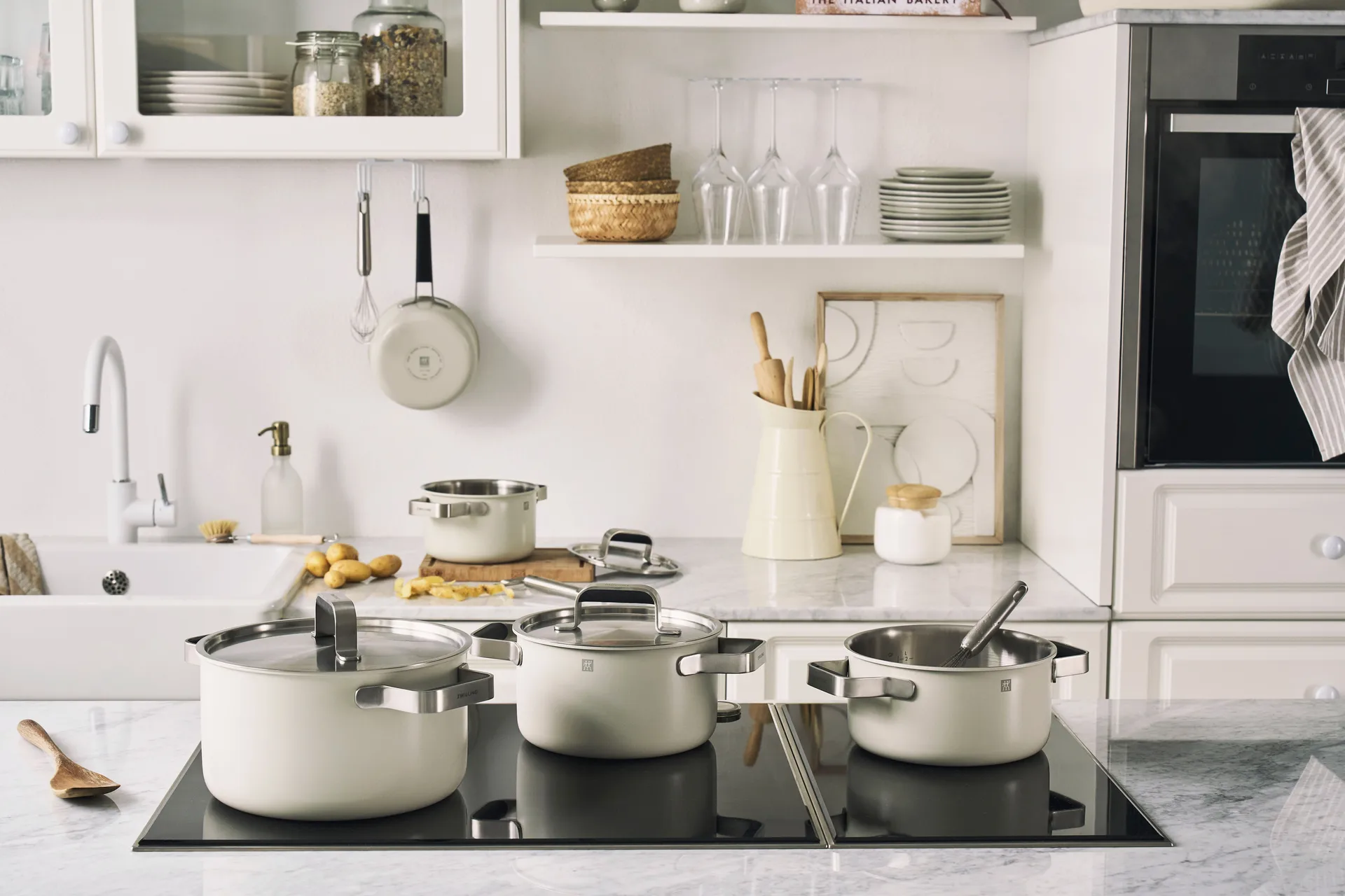 Zwilling Pure kasserollesæt 5 dele, Elfenbenshvid Zwilling