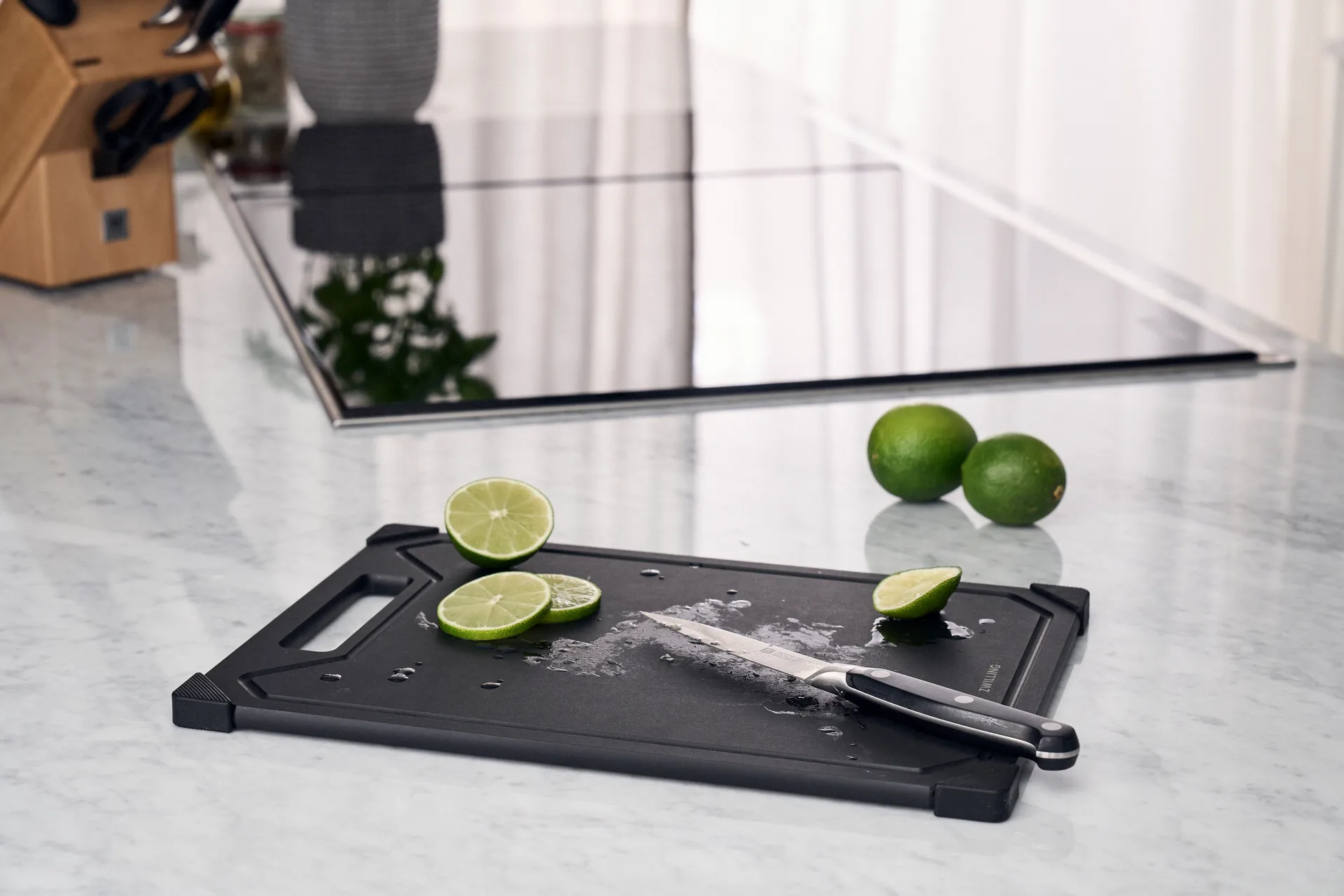 Zwilling skærebræt træfiber sort, L Zwilling