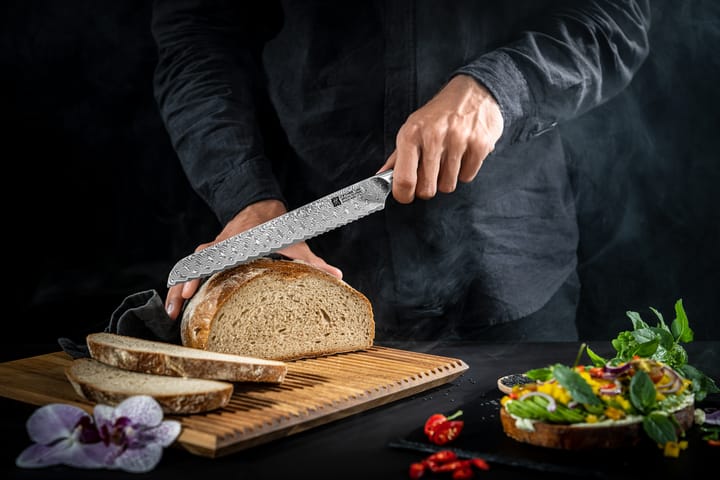 Zwilling Tanrei brødkniv 23 cm, Damaskus-sort Zwilling
