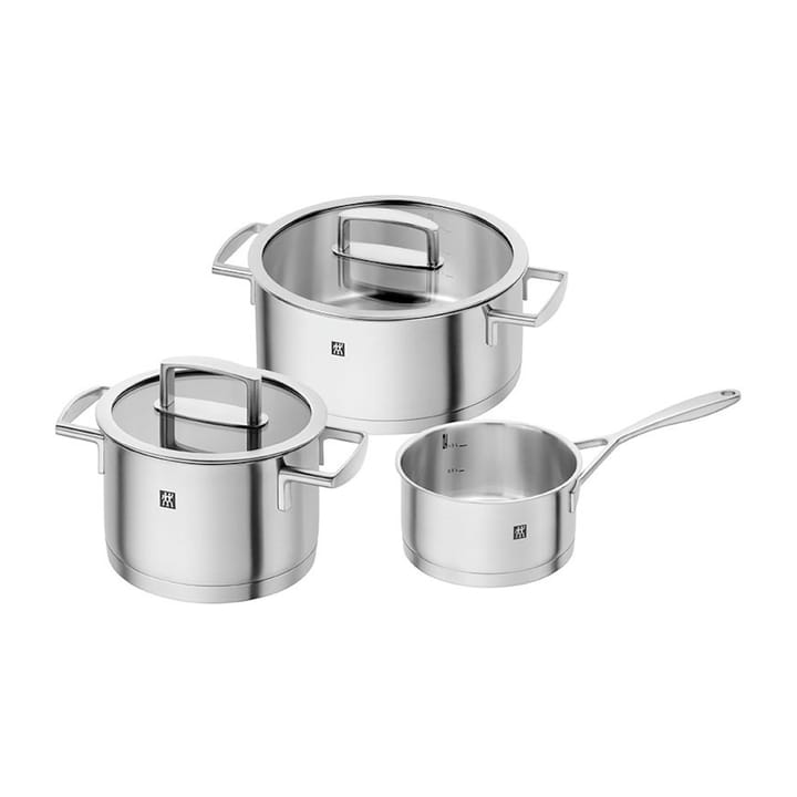 Zwilling Vitality grydesæt 3 dele, Rustfrit stål/Klar Zwilling